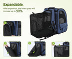 Expandable Pet Carrier Backpack – Breathable Mesh Dog & Cat Travel Bag for Hiking, Camping & Outdoor Adventures (Holds up to 17 lbs)