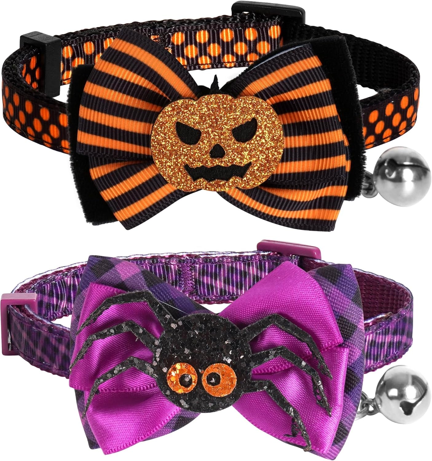 Seasonal Cat Collars 2-Pack – Breakaway Bow Ties with Bells - FurriendlyPaws | Furry Friends, Happy Hearts