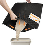 Cat Litter Mat 23"x17" – EVA Honeycomb Double Layer, Waterproof & Urine-Proof Scatter Control, Washable, BPA-Free