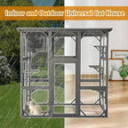 Large Wooden Outdoor Cat Enclosure – Weatherproof Catio