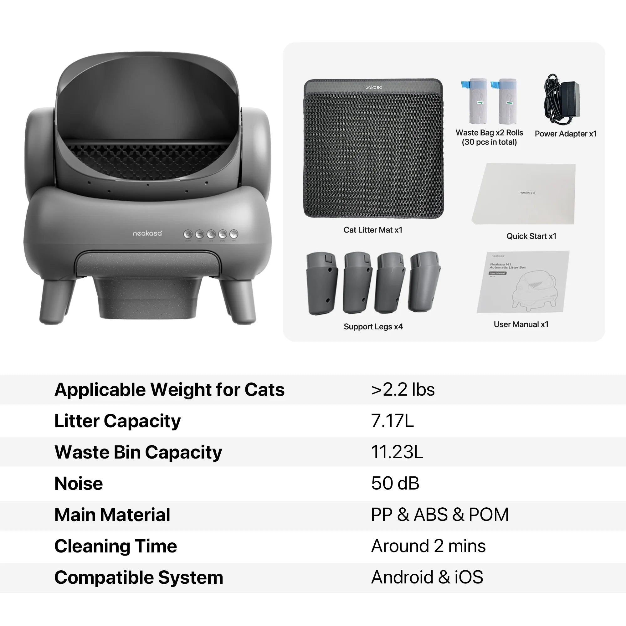 Neakasa M1 Smart Self-Cleaning Litter Box – Automatic & App-Controlled