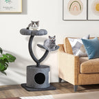 Cat Tree for Large & Small Cats – Stylish Metal Frame Cat Tower