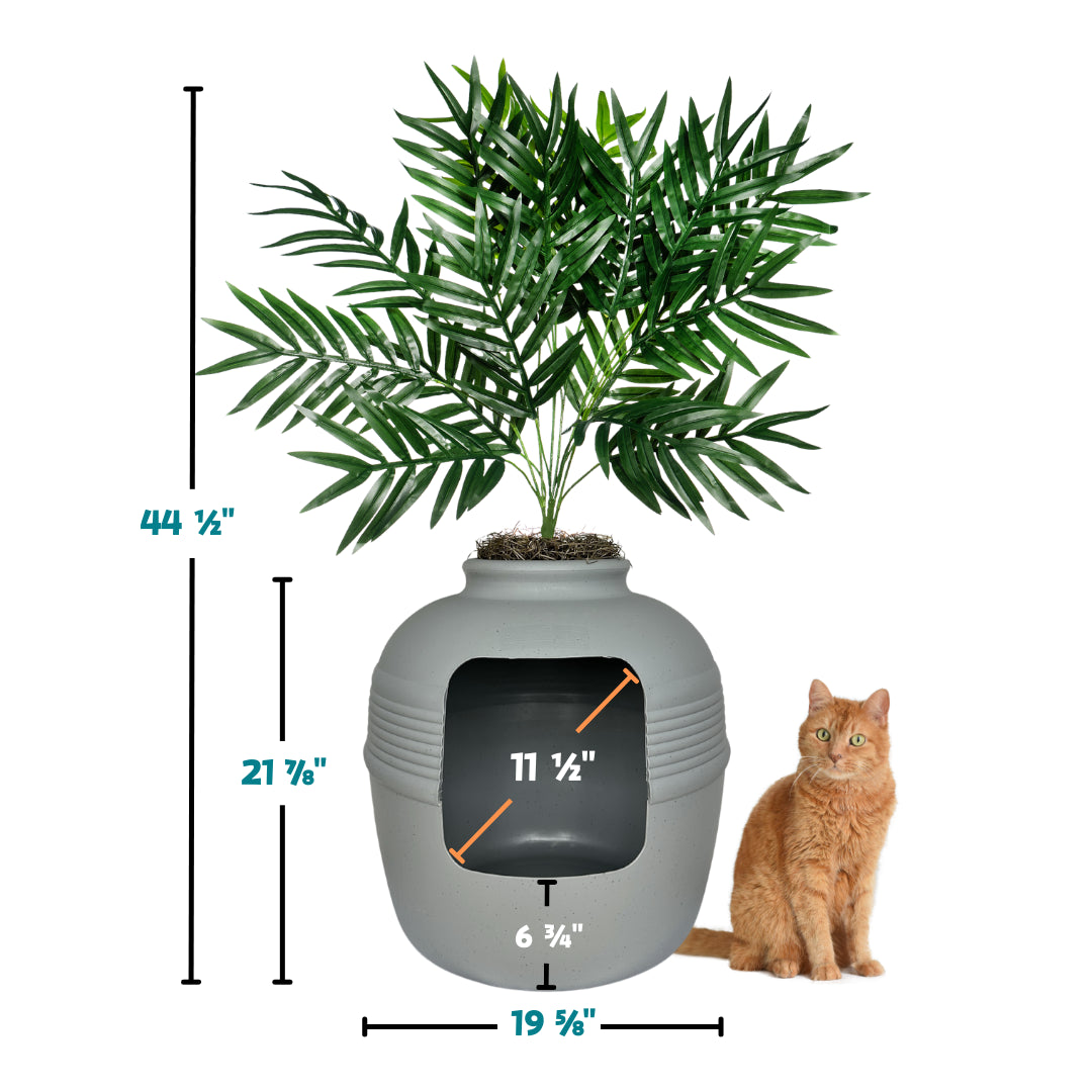 Original Hidden Litter Box Planter – Hooded Cat Litter Box with Fake Plant Cover