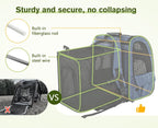 Expandable Pet Carrier Backpack – Breathable Mesh Dog & Cat Travel Bag for Hiking, Camping & Outdoor Adventures (Holds up to 17 lbs)