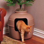 Original Hidden Litter Box Planter – Hooded Cat Litter Box with Fake Plant Cover